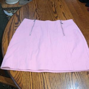 LOFT SIZE 12 PINK FULLY LINED SKIRT WITH ZIPPER DETAIL
